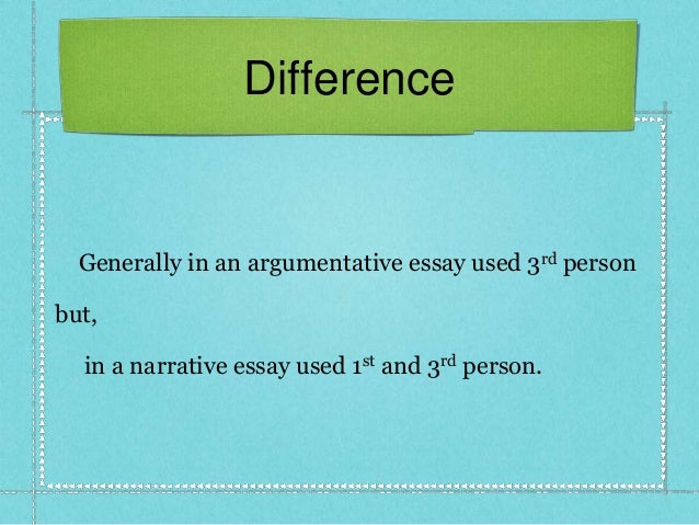 third person argumentative essay